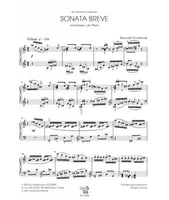 TWARDOWSKI, Romuald - Sonata breve